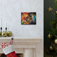 Load image into Gallery viewer, Rainbow Storm Cross - Canvas Wall Art
