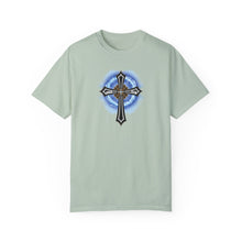 Load image into Gallery viewer, Lightning &amp; Clouds Cross - Unisex Garment-Dyed T-shirt
