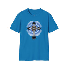 Load image into Gallery viewer, Lightning &amp; Clouds Cross - Unisex Softstyle T-Shirt
