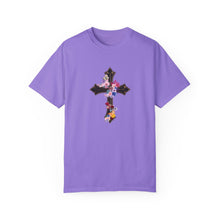 Load image into Gallery viewer, Flower Covered Cross - Unisex Garment-Dyed T-shirt
