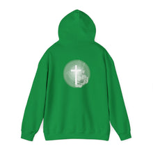 Load image into Gallery viewer, Back Design of White Dove Cross - Unisex Heavy Blend™ Hooded Sweatshirt
