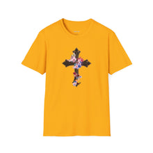 Load image into Gallery viewer, Flower Covered Cross - Unisex Softstyle T-Shirt
