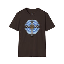 Load image into Gallery viewer, Lightning &amp; Clouds Cross - Unisex Softstyle T-Shirt
