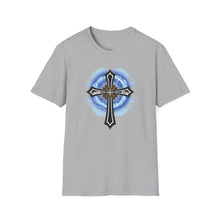 Load image into Gallery viewer, Lightning &amp; Clouds Cross - Unisex Softstyle T-Shirt
