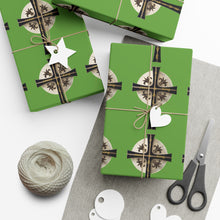 Load image into Gallery viewer, Golden &amp; Black &quot;Jesus is King&quot; Cross - Gift Wrap Papers
