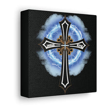 Load image into Gallery viewer, Lightning and Clouds Cross - Canvas Wall Art
