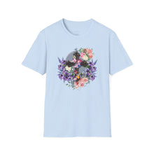 Load image into Gallery viewer, NEW! Flower Covered Cross - Unisex Softstyle T-Shirt
