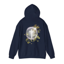 Load image into Gallery viewer, Back Design of White Dove Cross - Unisex Heavy Blend™ Hooded Sweatshirt
