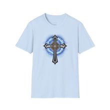 Load image into Gallery viewer, Lightning &amp; Clouds Cross - Unisex Softstyle T-Shirt
