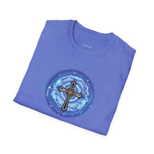 Load image into Gallery viewer, NEW! Lightning &amp; Clouds Cross  - Unisex Softstyle T-Shirt
