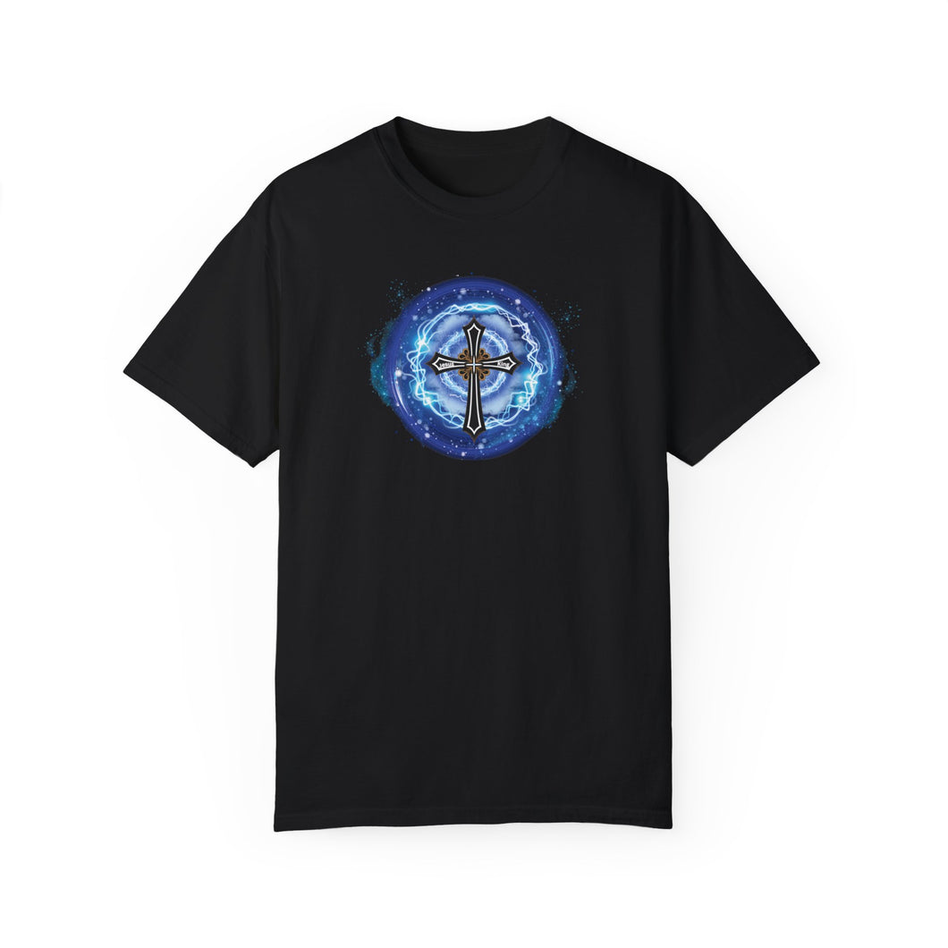 NEW! Lightning & Clouds Cross - Unisex Garment-Dyed T-shirt
