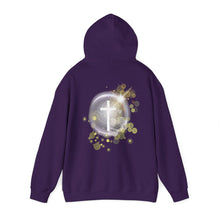 Load image into Gallery viewer, Back Design of White Dove Cross - Unisex Heavy Blend™ Hooded Sweatshirt

