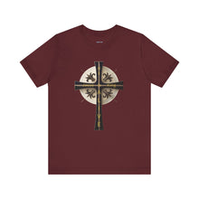 Load image into Gallery viewer, Golden &amp; Black &quot;Jesus is King&quot; Cross - Mens Graphic T-Shirt
