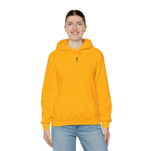 Load image into Gallery viewer, Back Design of Flower Covered Cross - Unisex Fit Heavy Blend™ Hooded Sweatshirt
