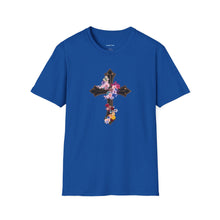 Load image into Gallery viewer, Flower Covered Cross - Unisex Softstyle T-Shirt
