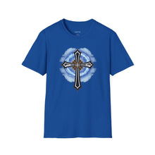 Load image into Gallery viewer, Lightning &amp; Clouds Cross - Unisex Softstyle T-Shirt
