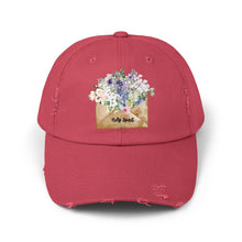 Load image into Gallery viewer, A Letter of Flowers - Unisex Style Distressed Cap
