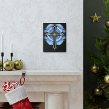 Load image into Gallery viewer, Lightning and Clouds Cross - Canvas Wall Art
