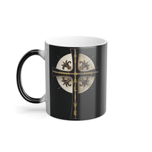 Load image into Gallery viewer, Golden &amp; Black &quot;Jesus is King&quot; Cross - Color Morphing Mug, 11oz
