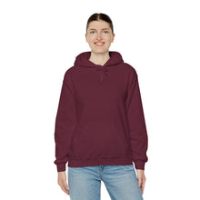 Load image into Gallery viewer, Back Design of Golden &amp; Black Cross &quot;Jesus is King&quot; - Unisex Heavy Blend™ Hooded Sweatshirt
