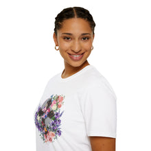Load image into Gallery viewer, NEW! Flower Covered Cross - Unisex Softstyle T-Shirt
