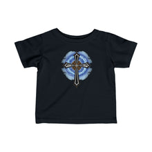 Load image into Gallery viewer, Lightning &amp; Clouds Cross - Baby Jersey Tee
