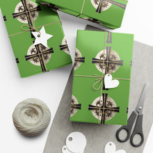 Load image into Gallery viewer, Golden &amp; Black &quot;Jesus is King&quot; Cross - Gift Wrap Papers
