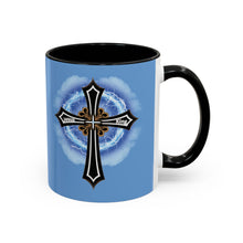 Load image into Gallery viewer, Lightning &amp; Clouds Cross - Accent Coffee Mug (11, 15oz)
