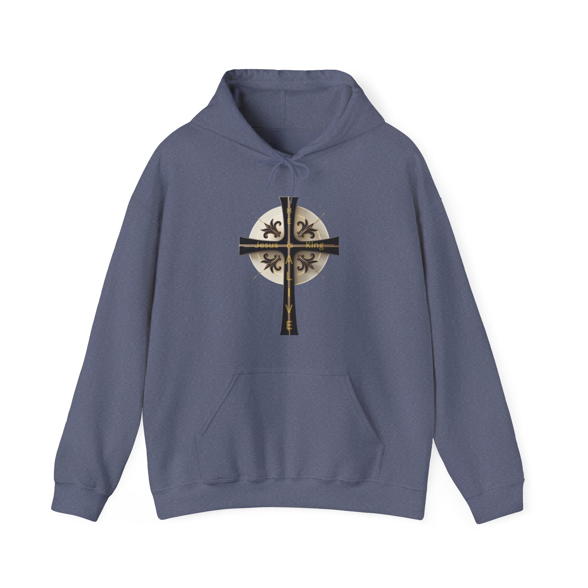 Golden & Black Cross - Unisex Heavy Blend™ Hooded Sweatshirt