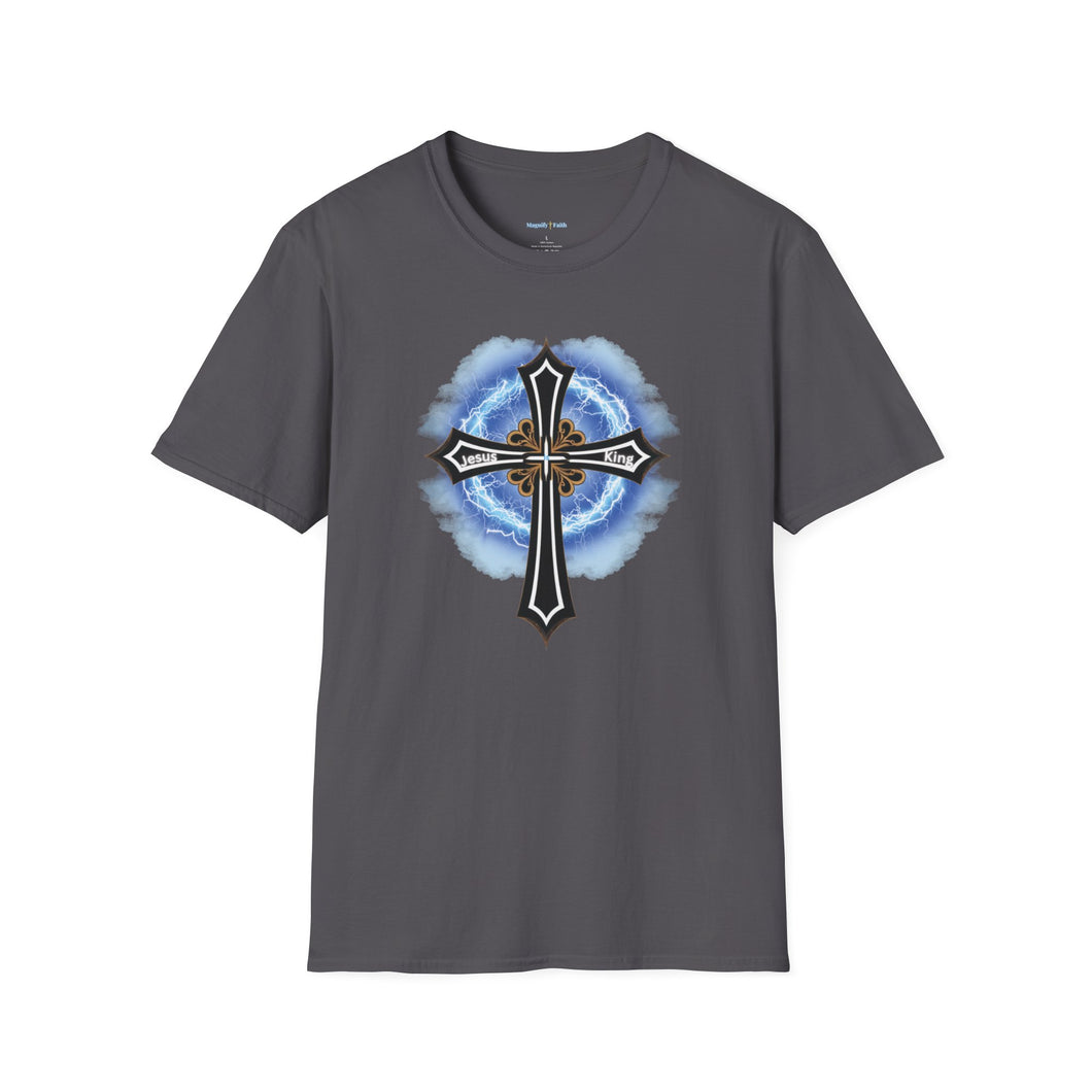 Lightning & Clouds Cross - Unisex Softstyle T-Shirt