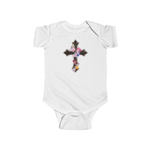 Load image into Gallery viewer, Flower Covered Cross - Infant Fine Jersey Bodysuit
