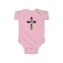 Load image into Gallery viewer, Flower Covered Cross - Infant Fine Jersey Bodysuit

