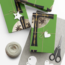 Load image into Gallery viewer, Golden &amp; Black &quot;Jesus is King&quot; Cross - Gift Wrap Papers
