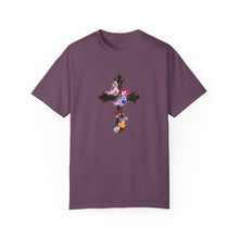 Load image into Gallery viewer, Flower Covered Cross - Unisex Garment-Dyed T-shirt
