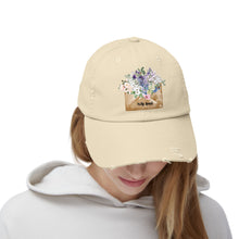 Load image into Gallery viewer, A Letter of Flowers - Unisex Style Distressed Cap
