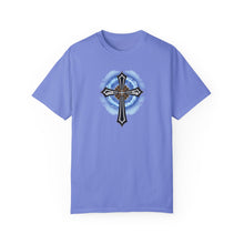 Load image into Gallery viewer, Lightning &amp; Clouds Cross - Unisex Garment-Dyed T-shirt
