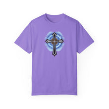 Load image into Gallery viewer, Lightning &amp; Clouds Cross - Unisex Garment-Dyed T-shirt
