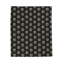 Load image into Gallery viewer, Golden &amp; Black Cross &quot;Jesus is King&quot; - Plush Blanket
