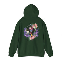 Load image into Gallery viewer, Back Design of NEW! Flower Covered Cross - Unisex Heavy Blend™ Hooded Sweatshirt
