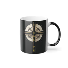 Load image into Gallery viewer, Golden &amp; Black &quot;Jesus is King&quot; Cross - Color Morphing Mug, 11oz
