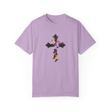 Load image into Gallery viewer, Flower Covered Cross - Unisex Garment-Dyed T-shirt
