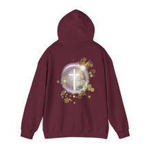 Load image into Gallery viewer, Back Design of White Dove Cross - Unisex Heavy Blend™ Hooded Sweatshirt
