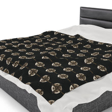 Load image into Gallery viewer, Golden &amp; Black Cross &quot;Jesus is King&quot; - Plush Blanket
