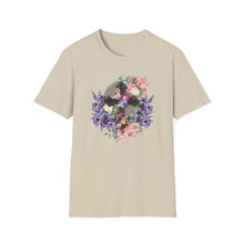 Load image into Gallery viewer, NEW! Flower Covered Cross - Unisex Softstyle T-Shirt
