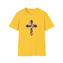 Load image into Gallery viewer, Flower Covered Cross - Unisex Softstyle T-Shirt
