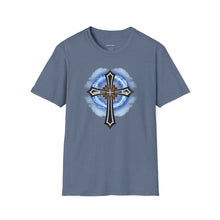 Load image into Gallery viewer, Lightning &amp; Clouds Cross - Unisex Softstyle T-Shirt
