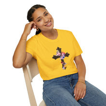 Load image into Gallery viewer, Flower Covered Cross - Unisex Softstyle T-Shirt
