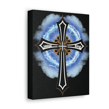 Load image into Gallery viewer, Lightning and Clouds Cross - Canvas Wall Art
