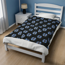 Load image into Gallery viewer, Lightning and Clouds Cross - Plush Blanket
