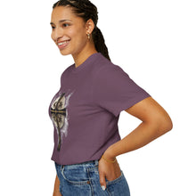 Load image into Gallery viewer, Golden &amp; Black &quot;Jesus is King&quot; Cross - Unisex Garment-Dyed T-shirt
